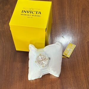 Invicta Gold and White Timepiece